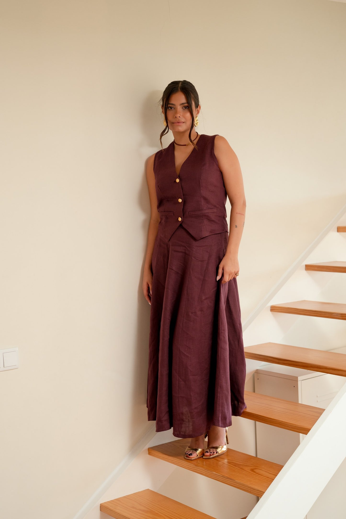 Ivy Skirt - Wine