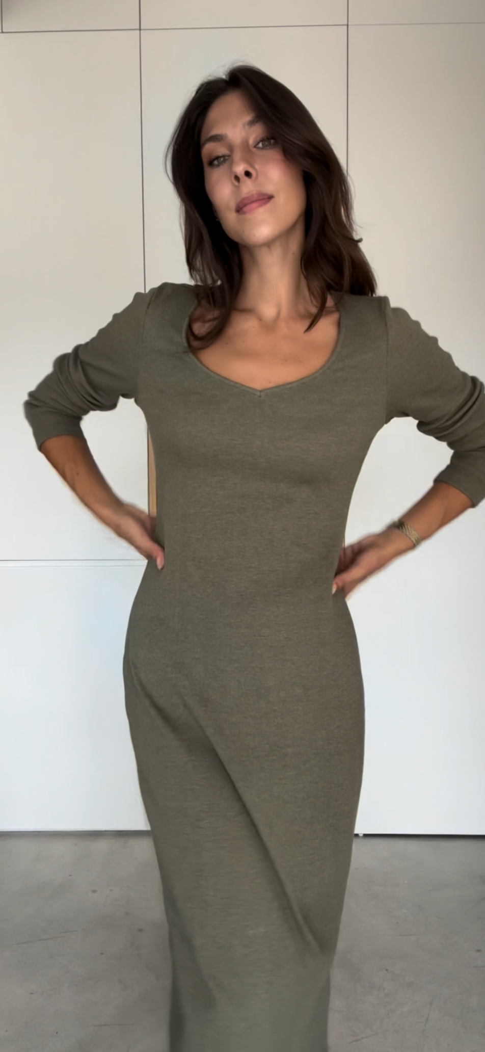 Jane knit Dress - Olive