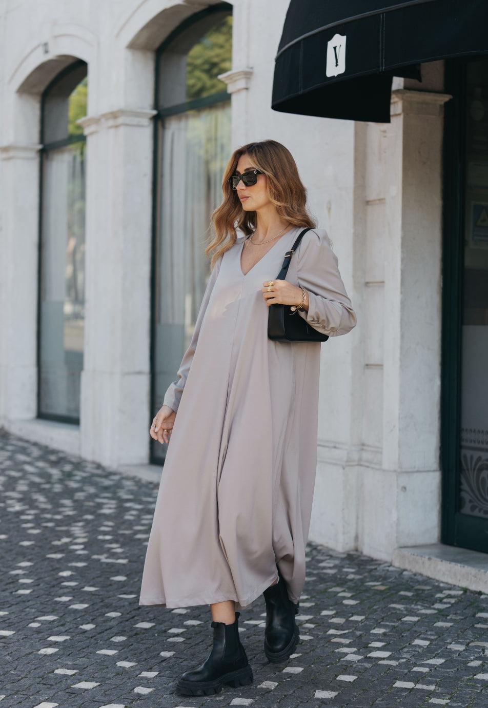 Carmo Dress - Taupe - Fluffy Feet