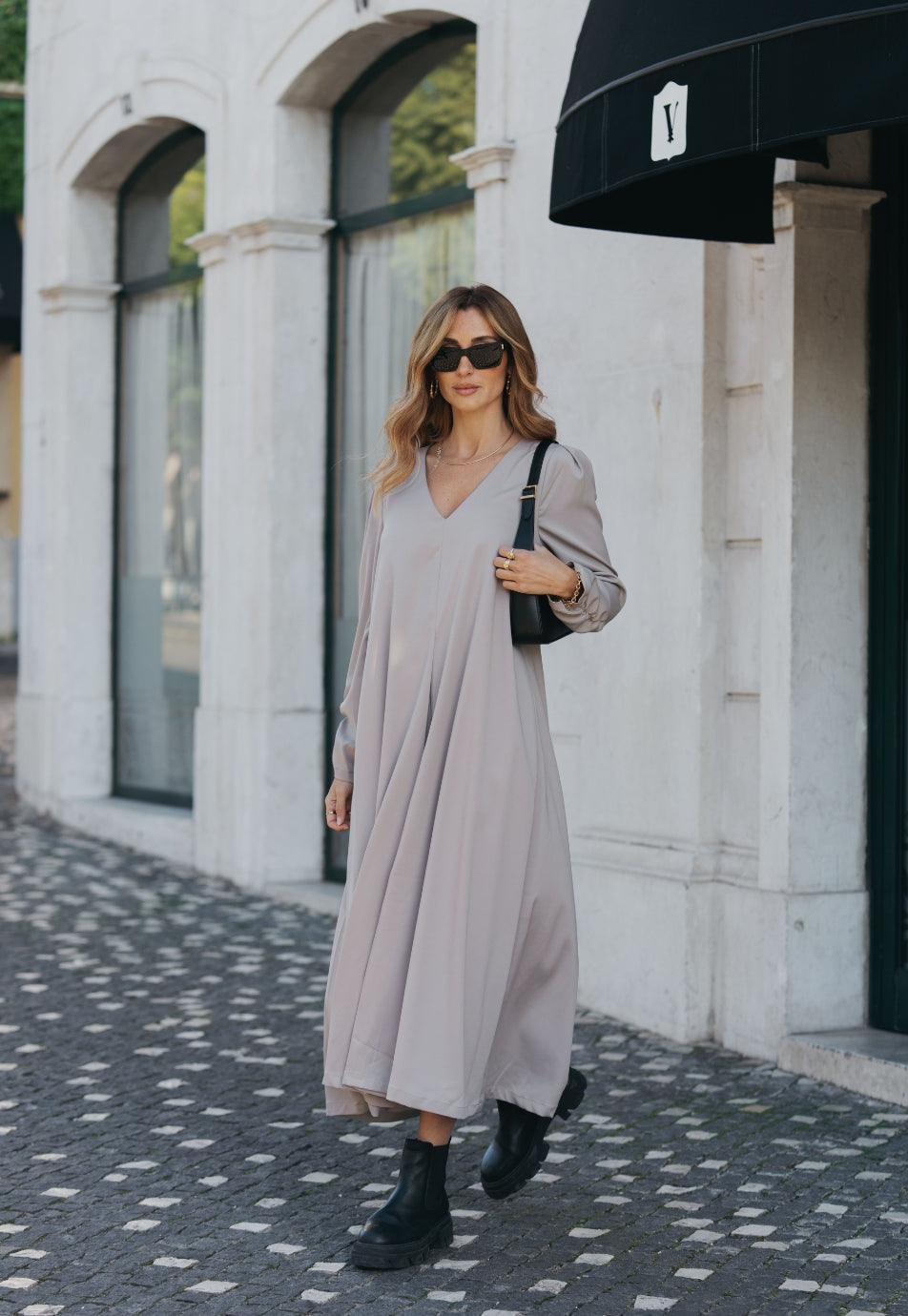 Carmo Dress - Taupe - Fluffy Feet