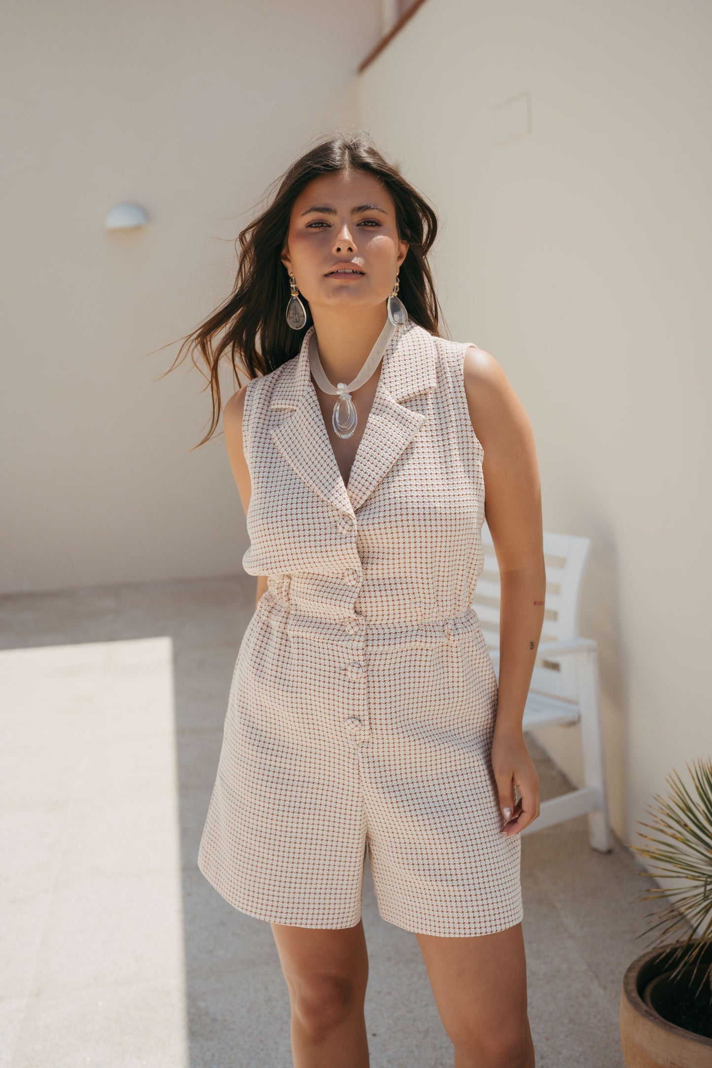 Theo Jumpsuit - Creamy Terracota