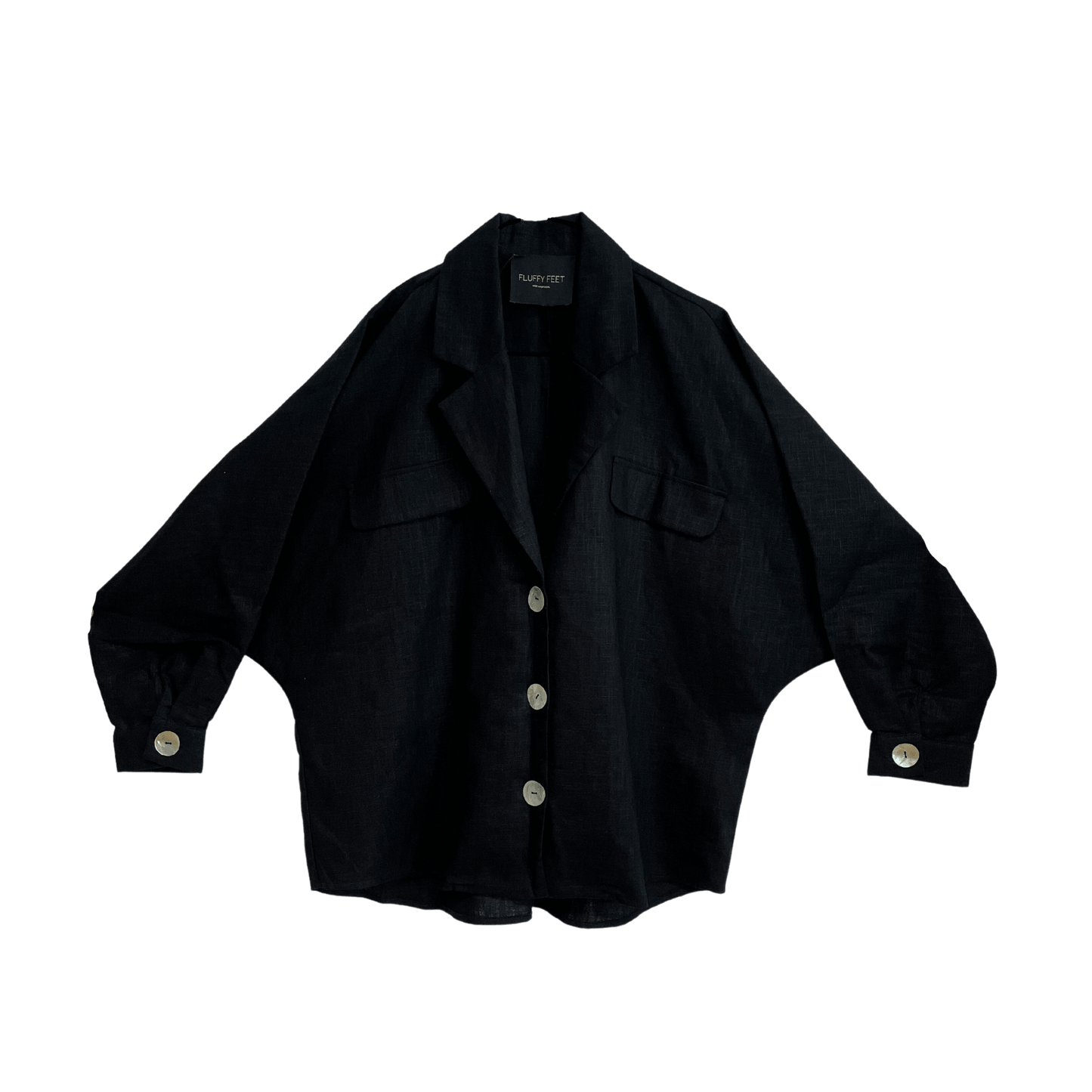 Ertha Oversized Shirt | Black - Fluffy Feet