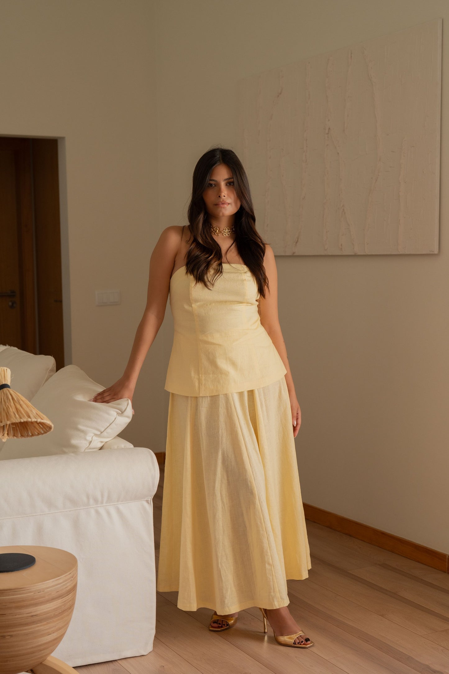 Ivy Skirt - Pastel Yellow