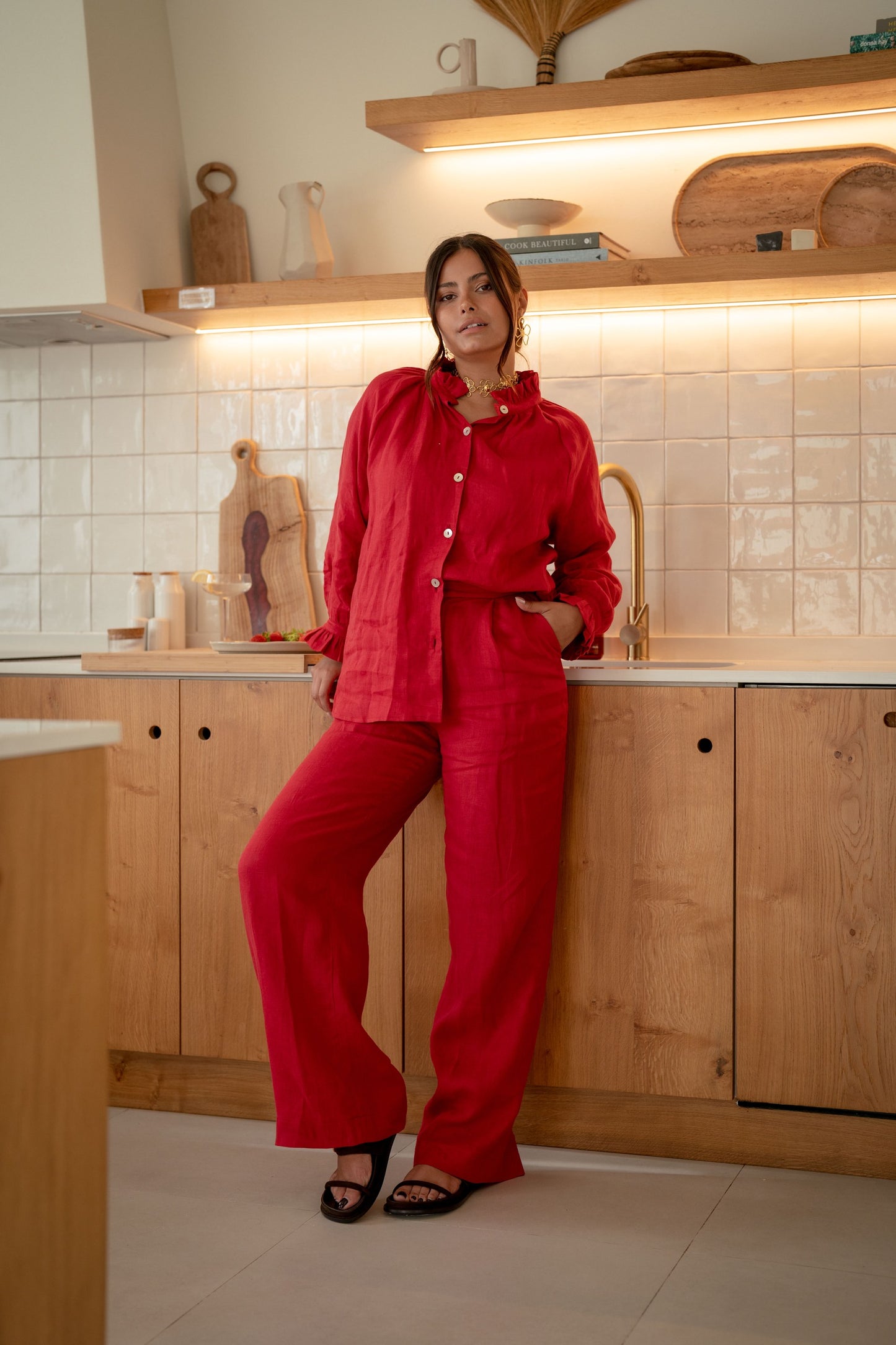 Ophelia Pants - Cherry