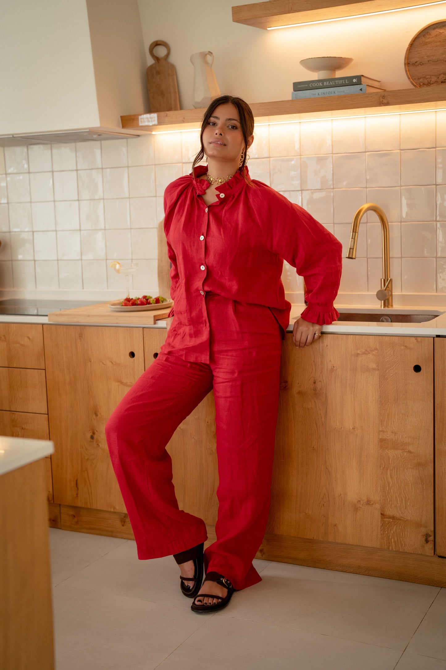Ophelia Pants - Cherry
