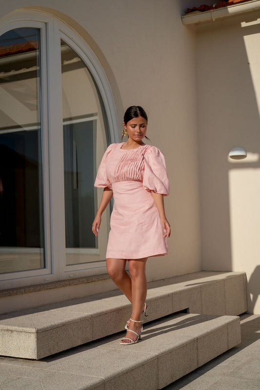 Chloe Short Dress - Light Pink
