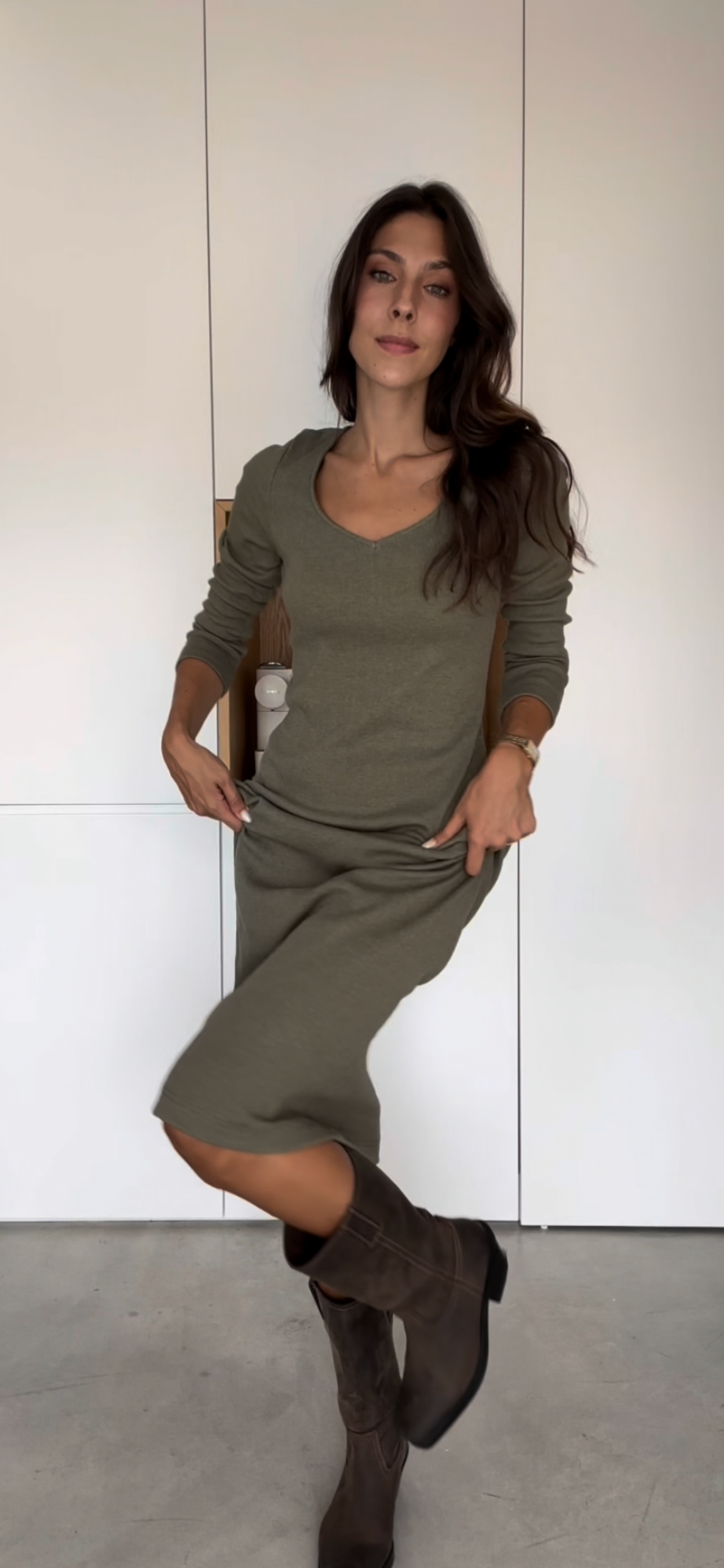 Jane knit Dress - Olive