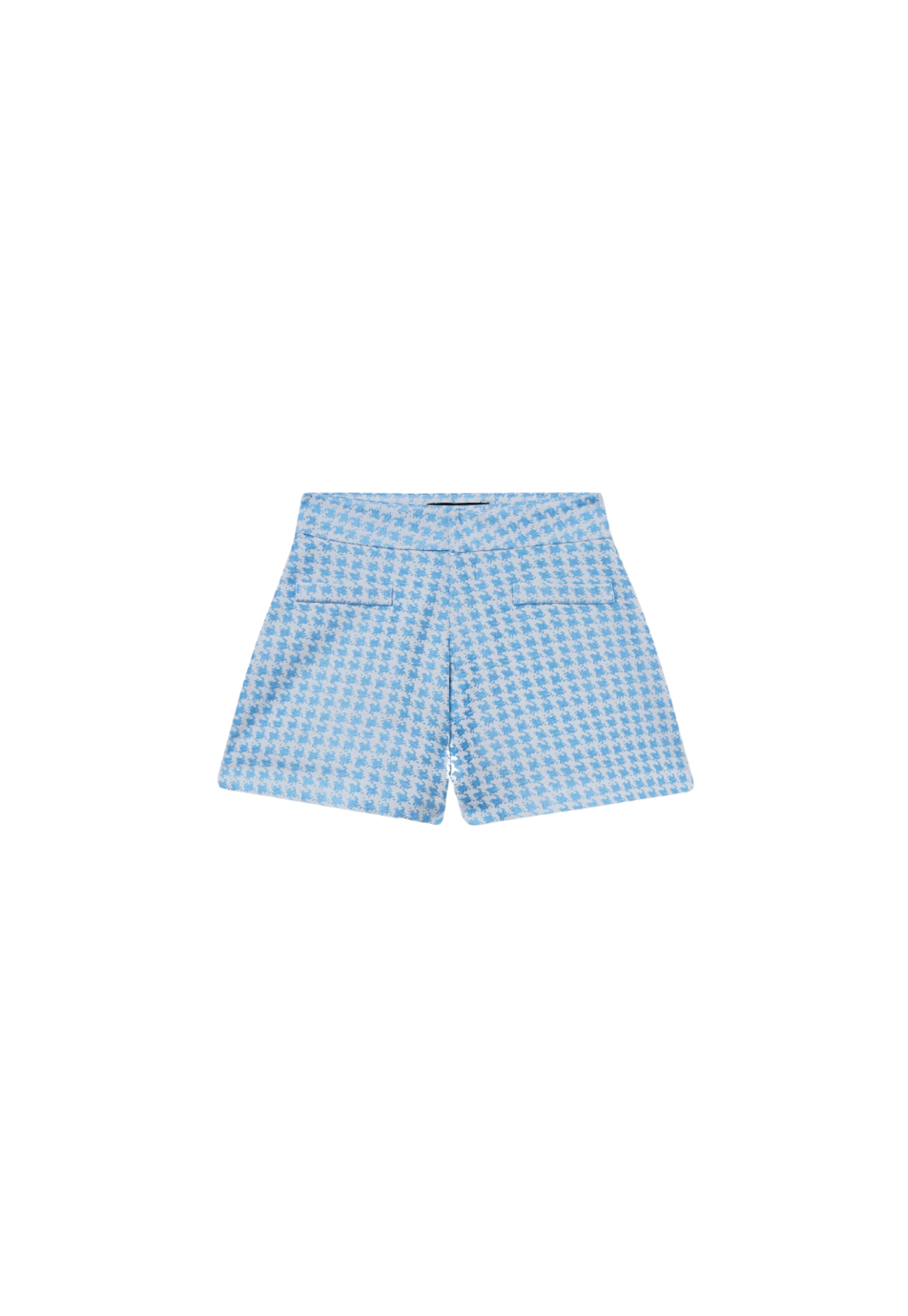 Céline Shorts - Pied De Coq Blue