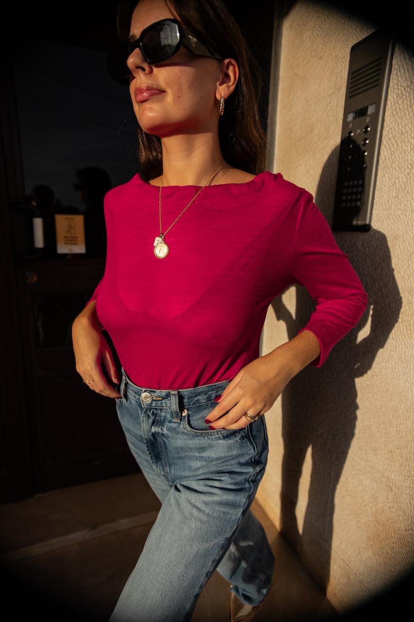 Marie Sweater - Fucshia - Fluffy Feet