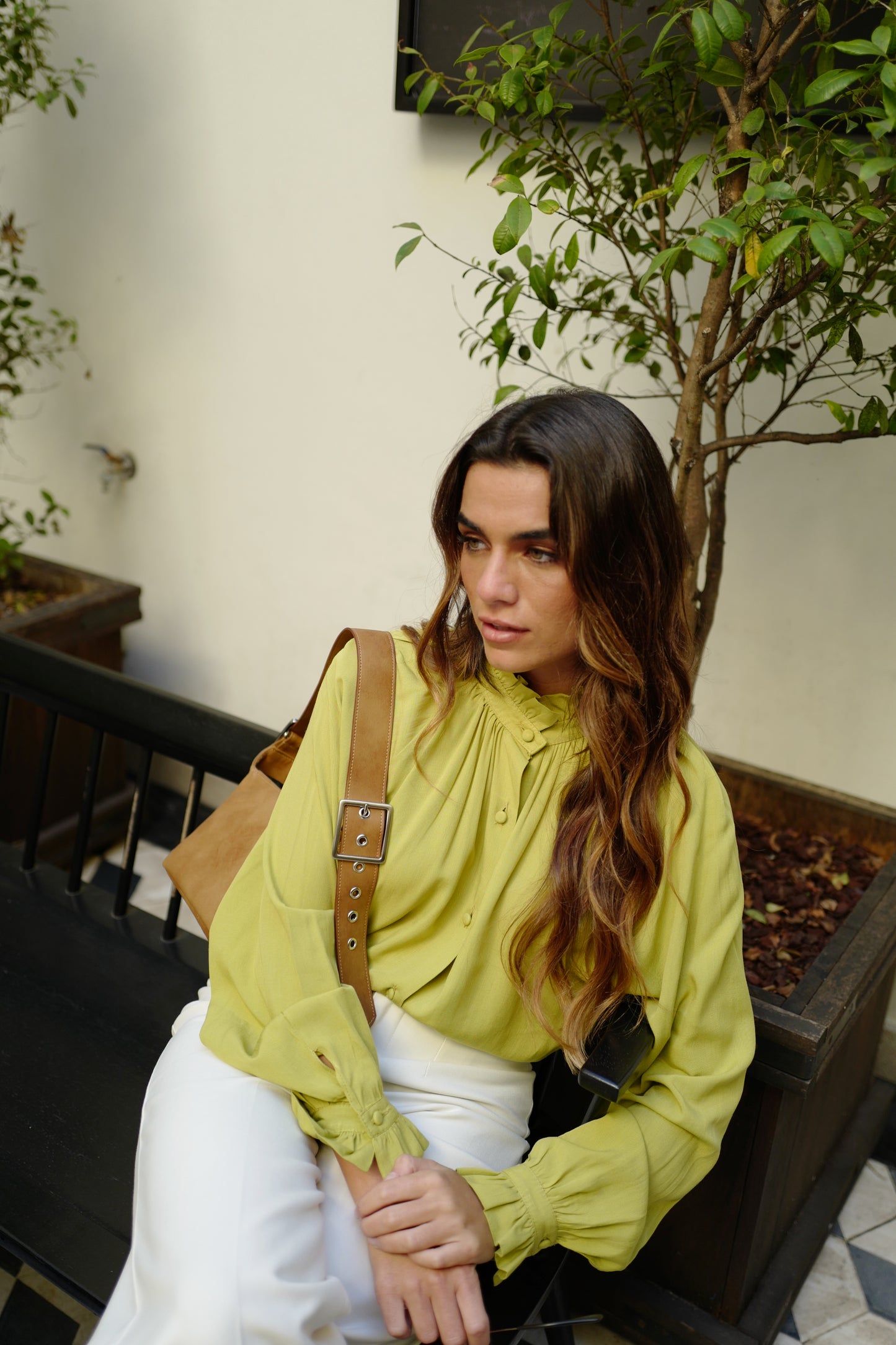 Julliette Romantic Blouse - Pistachio