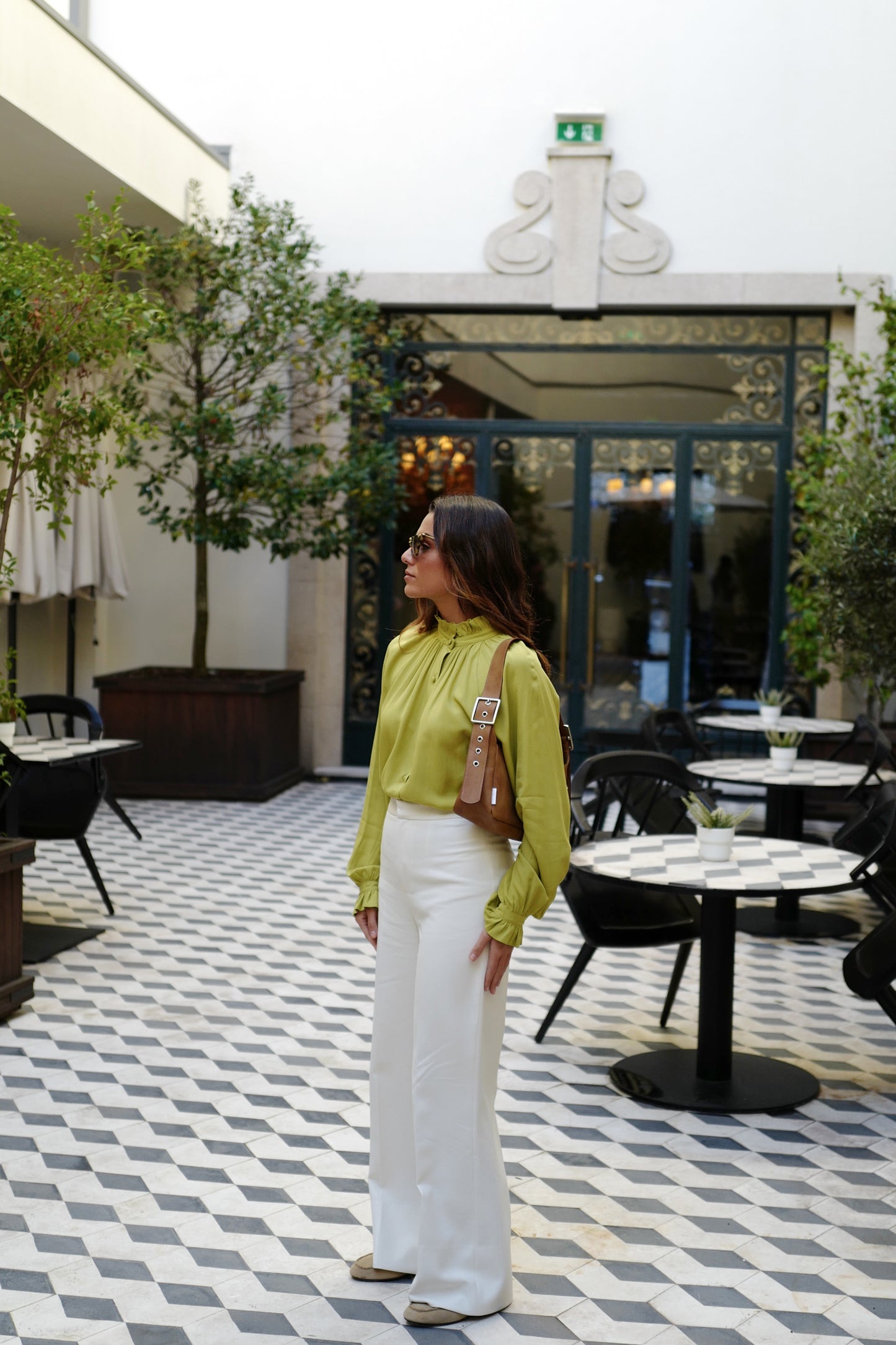 Julliette Romantic Blouse - Pistachio