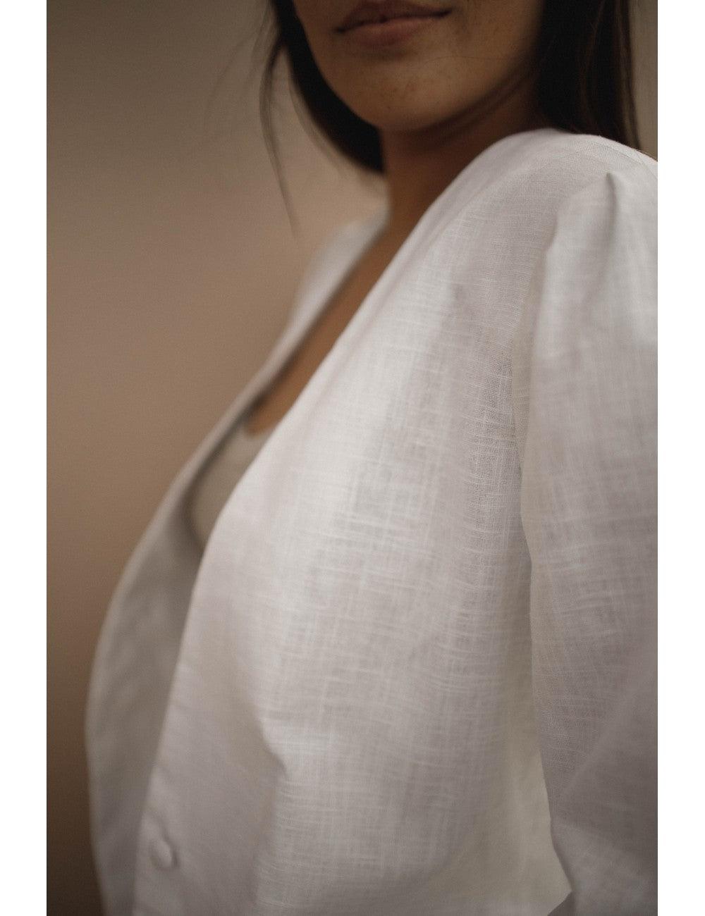 Blazer Aurora Linen | White - Fluffy Feet
