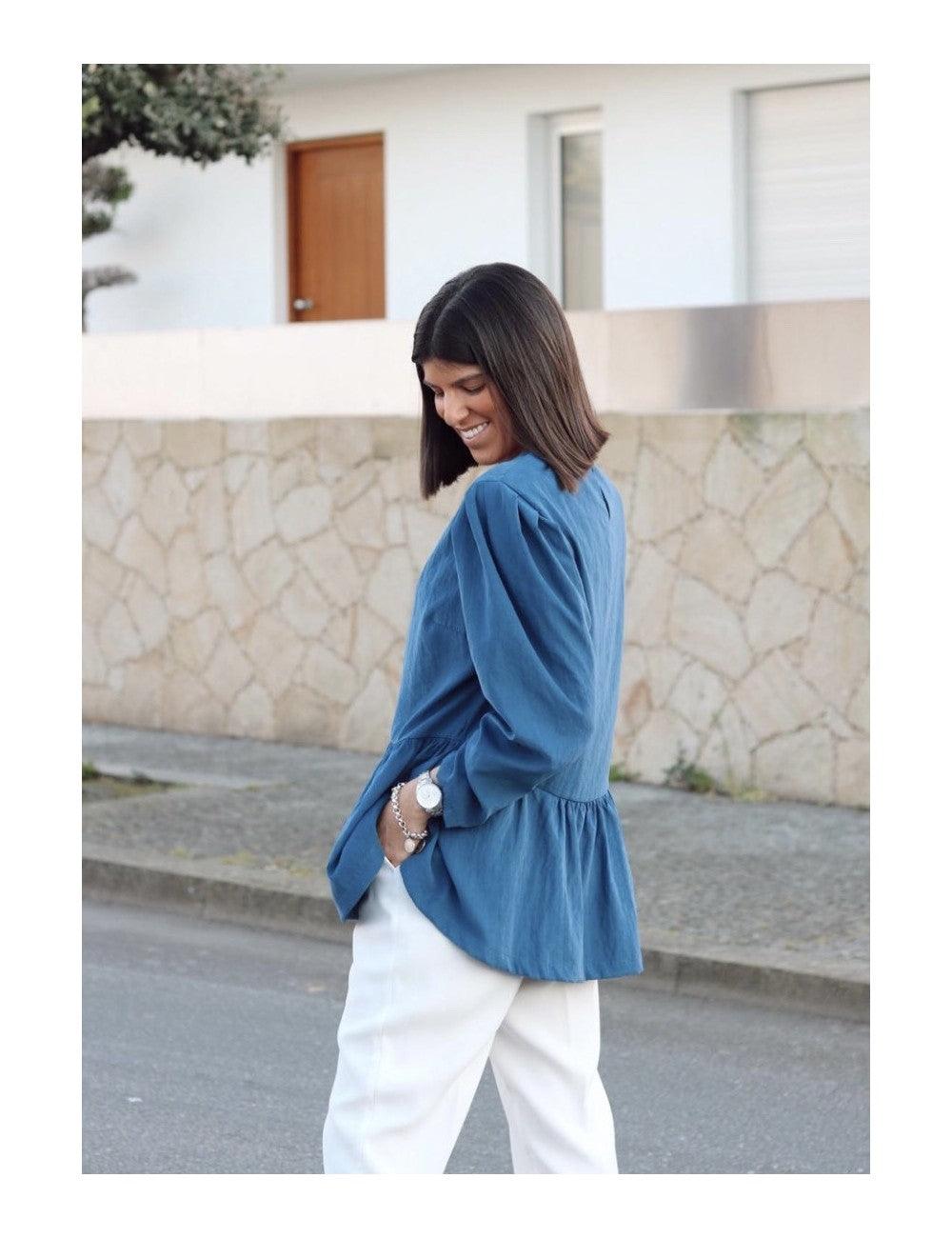 Camelie Blouse Cobalt