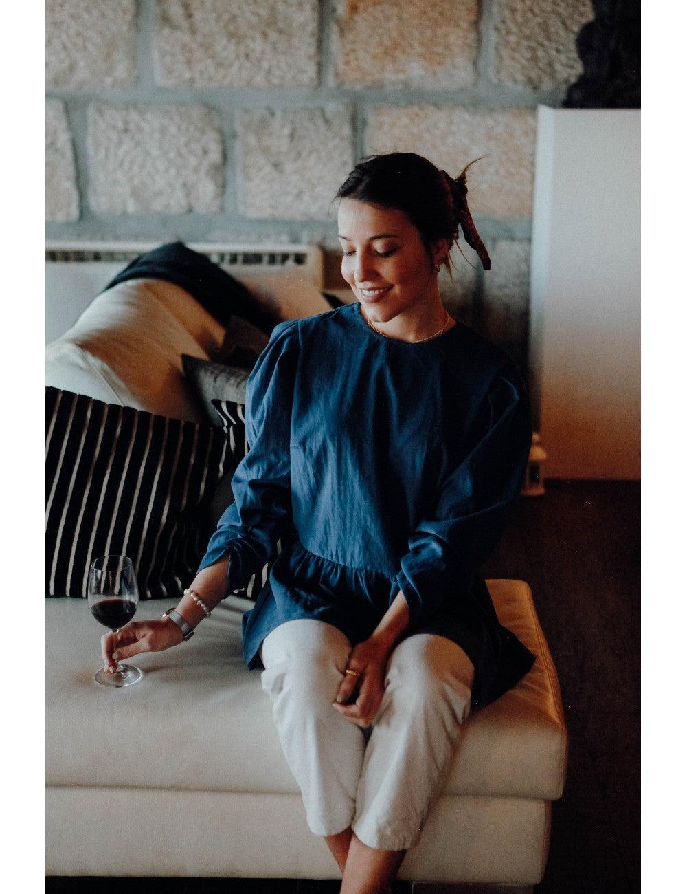 Camelie Blouse Cobalt