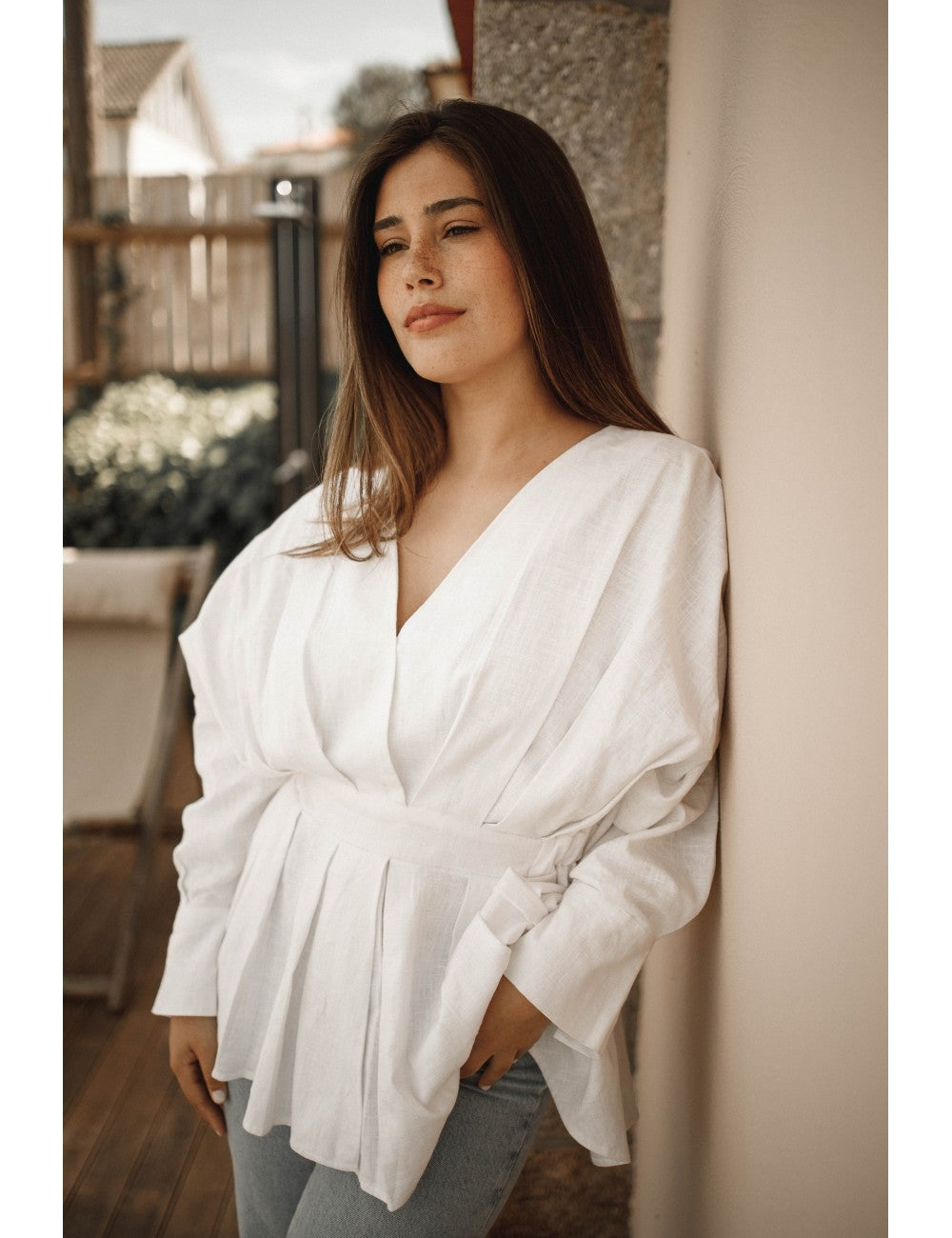 Blusa Margot Lino | blanco