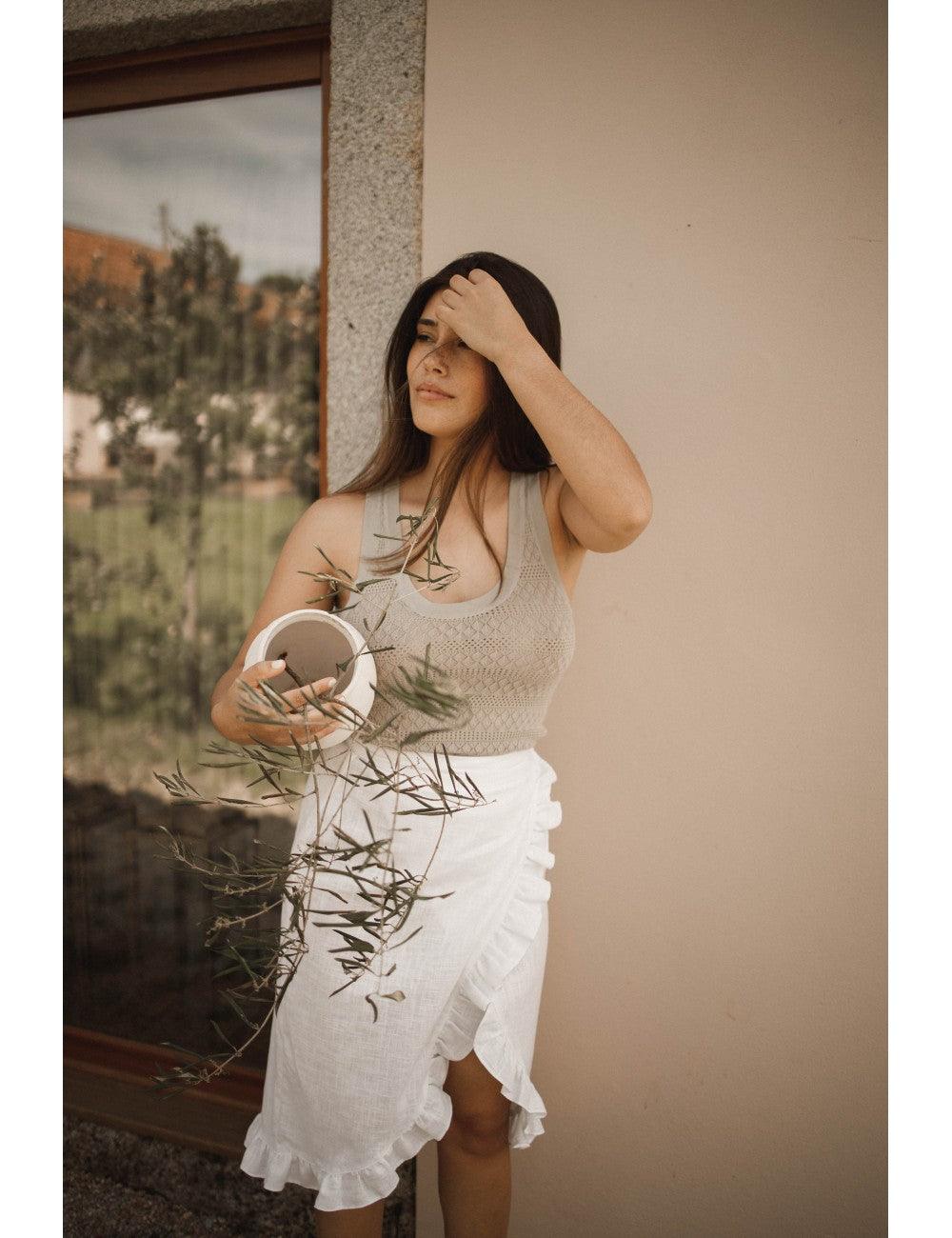 Rosana Skirt | White - Fluffy Feet