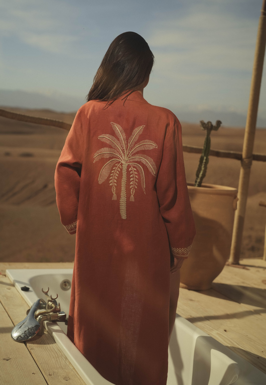 Kimono Palm Tree Terracota