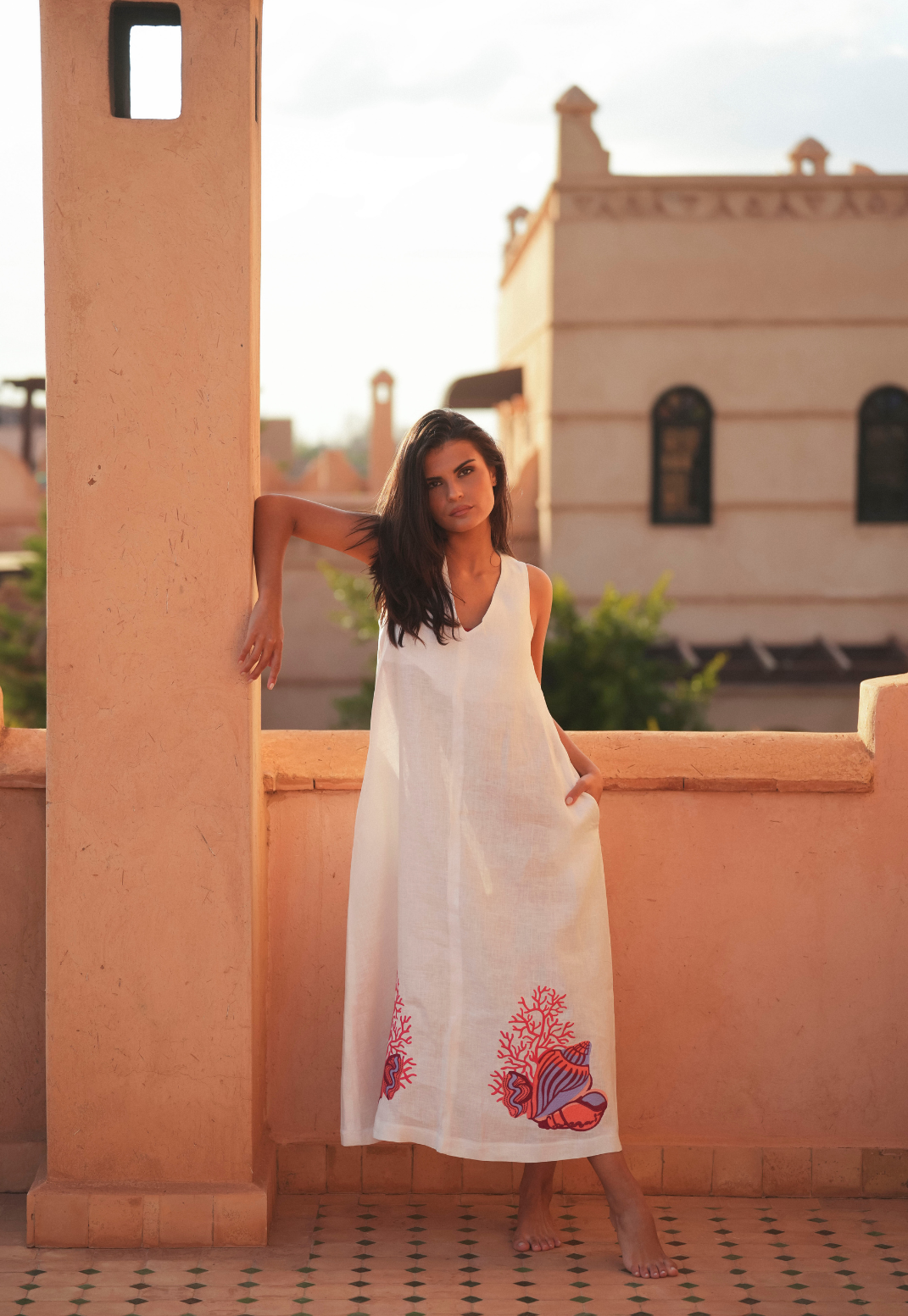 Vestido Coral White