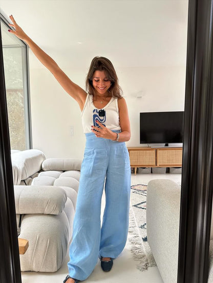 Sienna Trousers - Baby Blue