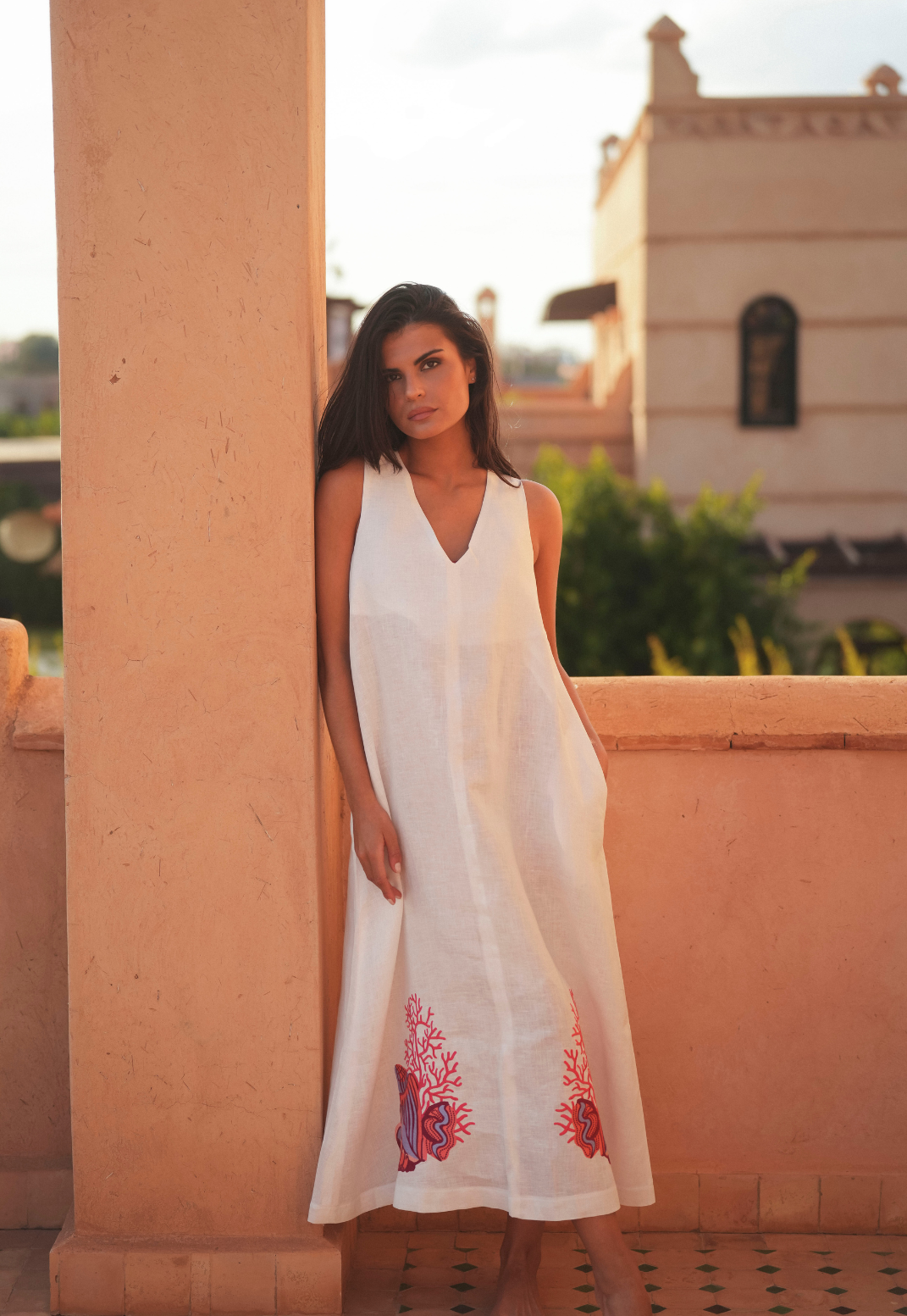 Vestido Coral White