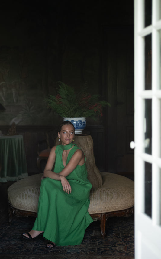 Pilar Long Dress - Classic Green