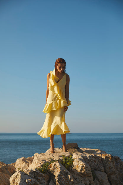 Penelope Dress - Pastel Yellow