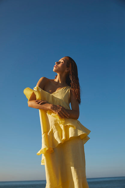 Penelope Dress - Pastel Yellow