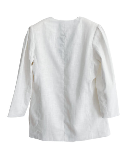 Aurora Linen blazer | white