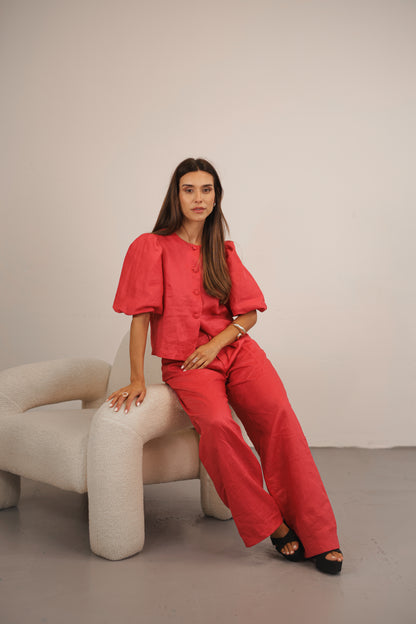 Stella Trousers -  Raspberry