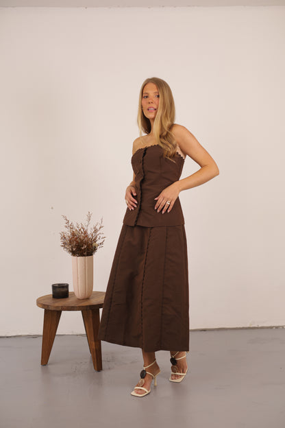 Mia Skirt - Chocolate