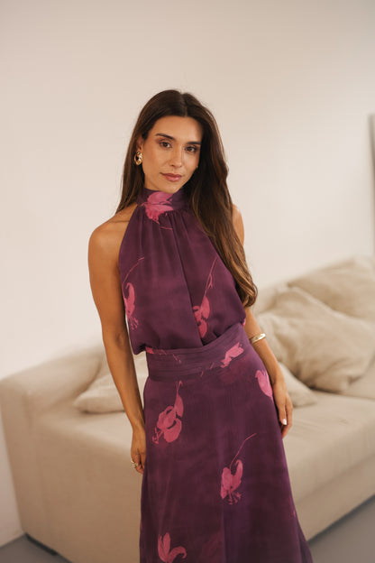 Liry Top Princess Earrings Plum