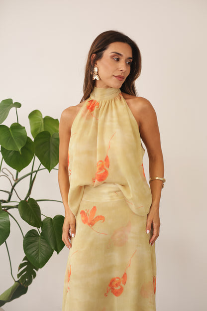 Selina Skirt Princess Earrings Green