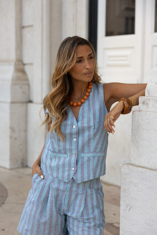 Lauren Vest - Stripes Blue