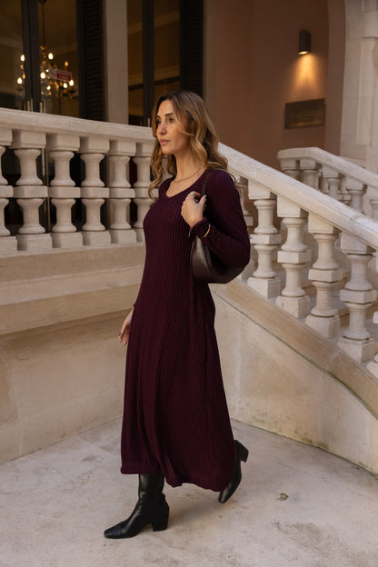 Olma Midi Dress - Wine